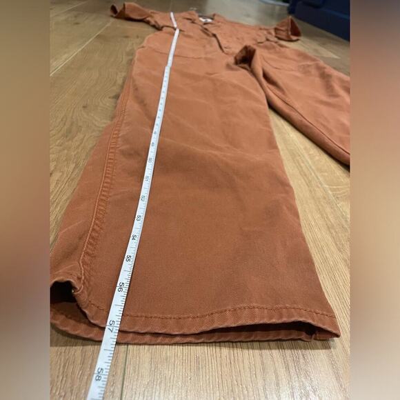 Pistola Grover Cotton Utility Jumpsuit‎ Short Sleeve Brown- Medium - Picture 9 of 11
